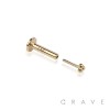 14K Gold PUSHIN LABRET WITH 3-BALL TRIANGLE TOP